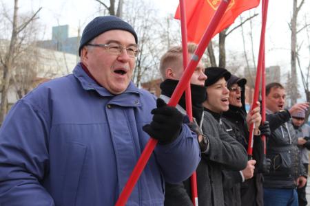 Екатеринбург. Праздничный митинг в честь 104-летия Ленинского комсомола