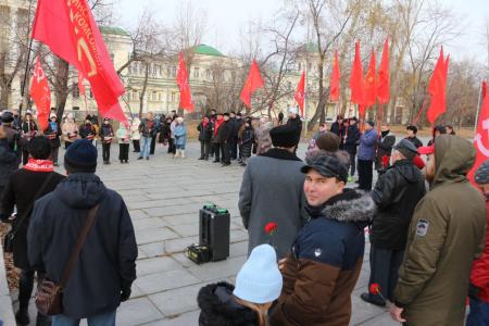Екатеринбург. Праздничный митинг в честь 104-летия Ленинского комсомола
