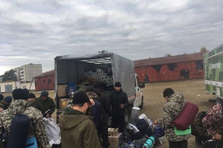 Гуманитарная помощь мобилизованным в Еланский гарнизон от коммунистов Пермского края