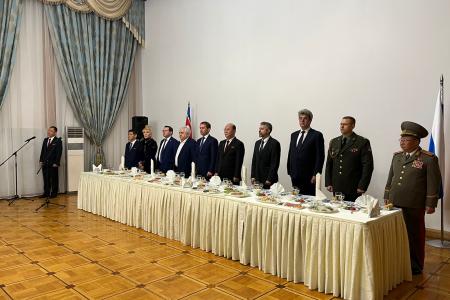 Д.Г. Новиков и К.К. Тайсаев приняли участие в мероприятии по случаю 74-й годовщины установления дипломатических отношений между СССР и КНДР