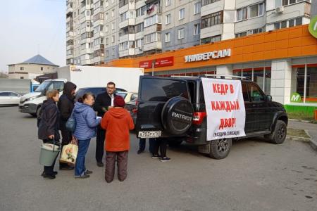 В Алтайском крае общественники совместно с КПРФ провели акцию «Кедр – в каждый двор!»