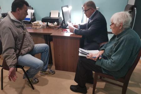 Московская область. Руководитель фракции КПРФ Александр Наумов провёл приём граждан в Озёрах