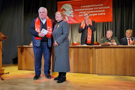 Казбек Тайсаев и Александр Ющенко для проведения учредительных конференций КПРФ прибыли на Донбасс