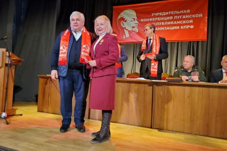 Казбек Тайсаев и Александр Ющенко для проведения учредительных конференций КПРФ прибыли на Донбасс