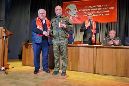 Казбек Тайсаев и Александр Ющенко для проведения учредительных конференций КПРФ прибыли на Донбасс