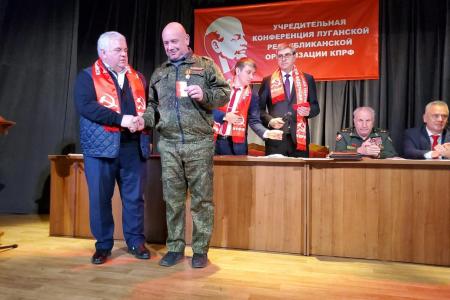 Казбек Тайсаев и Александр Ющенко для проведения учредительных конференций КПРФ прибыли на Донбасс