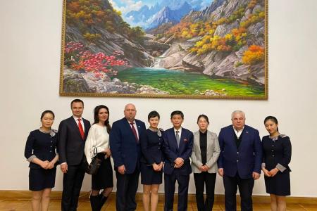 Казбек Тайсаев, Сергей Казанков, Мария Прусакова, Игорь Макаров посетили посольство КНДР