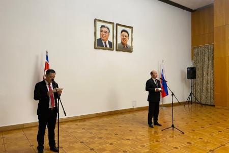 Казбек Тайсаев, Сергей Казанков, Мария Прусакова, Игорь Макаров посетили посольство КНДР