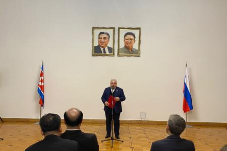 Казбек Тайсаев, Сергей Казанков, Мария Прусакова, Игорь Макаров посетили посольство КНДР