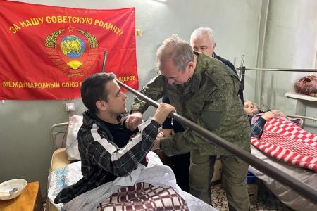 Казбек Тайсаев, Сергей Левченко, Ольга Ефимова совместно с делегацией от Государственной Думы прибыли в Луганскую Народную Республику