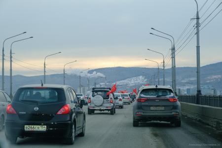 КПРФ организовала в Красноярске автопробег к 100-летию образования СССР