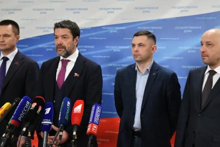 А.А. Ющенко, С.И. Казанков, М.В. Щапов, О.А. Михайлов выступили перед журналистами в Госдуме