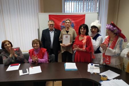 Руководитель фракции КПРФ в Мособлдуме Александр Наумов посетил собрание областной организации ВЖС «Надежда России»