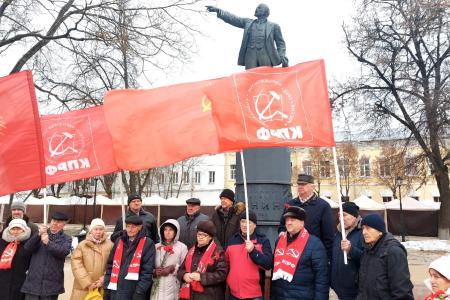 Калуга. Возложения цветов к памятникам В.И.Ленина