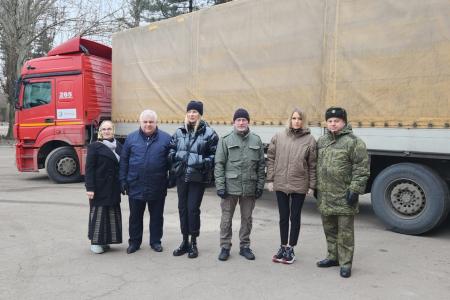 Казбек Тайсаев и Яна Лантратова в составе делегации  Государственной Думы прибыли в ДНР