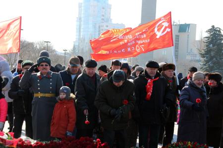 В Воронеже отметили 105-ю годовщину Красной Армии