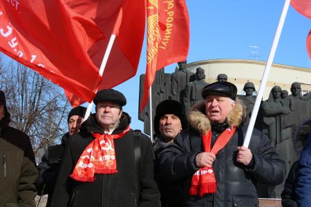 В Воронеже отметили 105-ю годовщину Красной Армии