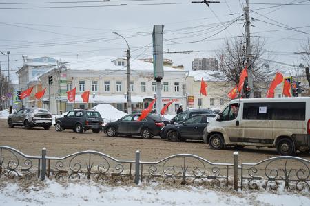 Автопробег в Иванове, посвящённый 30-летию КПРФ