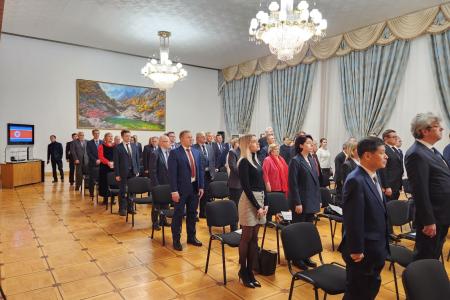 Дмитрий Новиков, Казбек Тайсаев, Владимир Исаков, Игорь Макаров, Олег Хоржан посетили посольство КНДР