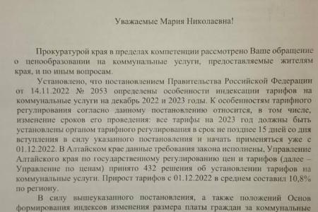 Прокуратура выявила нарушения в работе ресурсоснабжающих организаций по итогам митинга КПРФ в Барнауле