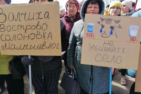 Остановим грабеж села! Массовая акция против снижения закупочных цен на молоко прошла в Алтайском крае