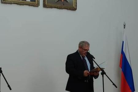Заместитель Председателя ЦС СКП-КПСС И.Н. Макаров провёл торжественный вечер, посвященный 111-й годовщине со дня рождения Ким Ир Сена