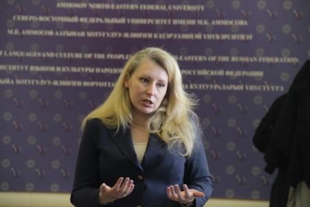 Мария Дробот встретилась со студентами Северо-Восточного федерального университета имени М.К. Аммосова