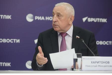 Москва. Н.М. Харитонов принял участие в пресс-конференции, посвященной итогам работы Комитета по развитию Дальнего Востока и Арктики