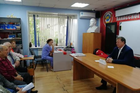 В Хакасии работает заместитель Председателя ЦК КПРФ, Председатель Комитета Госдумы по аграрным вопросам Владимир Кашин