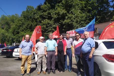 Краснодар. Коммунисты организовали красный автопробег в рамках Всероссийской акции «За Родину! За народ России! За нашу победу!»