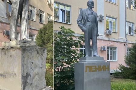 Краснодар. Активисты КПРФ завершили реконструкцию памятника В.И. Ленину на территории военного госпиталя