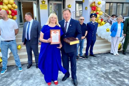 Владимир Кашин выступил на открытии после ремонта Краснопоймовской средней школы