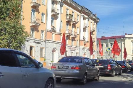 Новгородская область. Автопробег КПРФ "За честные выборы!"