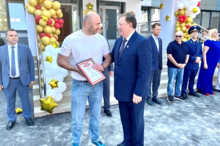 Владимир Кашин выступил на открытии после ремонта Краснопоймовской средней школы