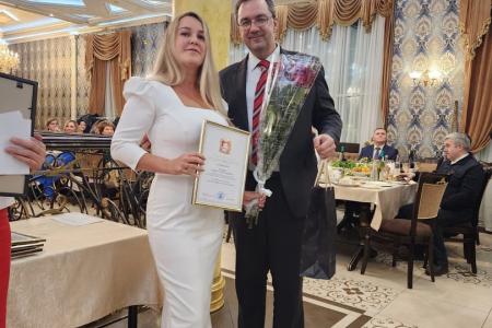 По поручению руководителя фракции КПРФ Мособлдумы Александра Наумова был поздравлен коллектив «Мособлэнерго» в Домодедове