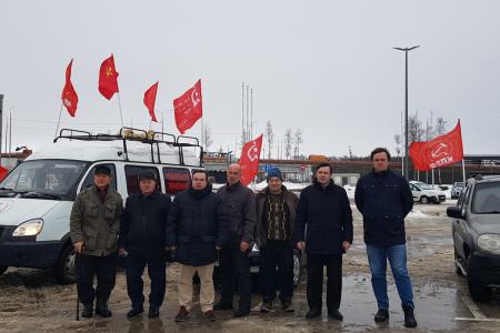 Красный автопробег в честь И.В. Сталина в Рязани