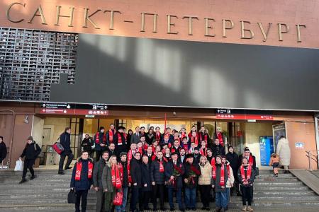 Делегация ЦК КПРФ во главе с Г.А. Зюгановым и Н.М. Харитоновым прибыла с рабочим визитом в Санкт-Петербург