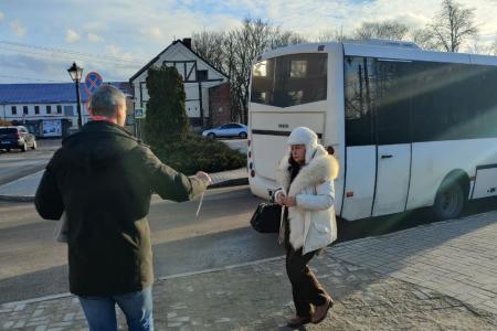Калининградская область. Правдинск. Активисты КПРФ продолжают работу по агитации за Н.М. Харитонова