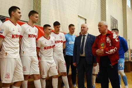 «КПРФ! Спорт! Победа!». Н.М. Харитонов и Г.А. Зюганов посетили тренировку и матч с участием команды КПРФ по мини-футболу