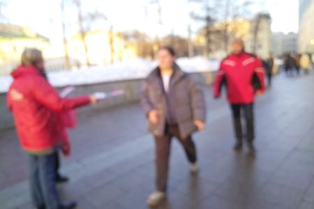 Москва. Арбат встречает очередной красный десант «Надежды России»