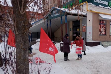 В День рождения Рабоче-Крестьянской Красной Армии коммунисты города Иваново поздравляли жителей с праздником