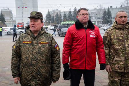 Празднование 106-й годовщины Красной Армии и Военно-Морского Флота в Курске