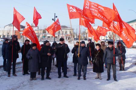 Коммунисты Бурятии провели акцию, посвященную   106-ой годовщине со дня рождения Рабоче-Крестьянской Красной Армии