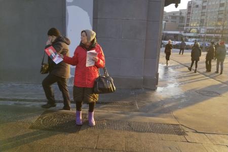 Москва. Арбат встречает очередной красный десант «Надежды России»