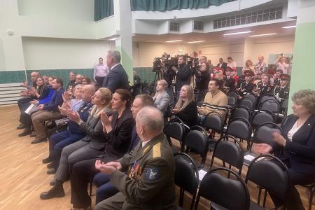 Мария Дробот приняла участие в церемонии присвоения школьному отряду «Юнармии» имени героя СВО