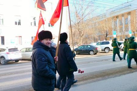 Коммунисты Забайкалья почтили память героев в 106-ю годовщину Красной Армии