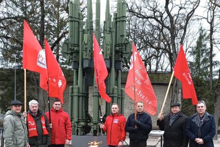 Олег Лебедев принял участие в мероприятиях, посвящённых Дню защитника Отечества, в Псковской области - на родине Знамени Победы
