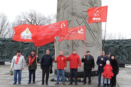 Олег Лебедев принял участие в мероприятиях, посвящённых Дню защитника Отечества, в Псковской области - на родине Знамени Победы