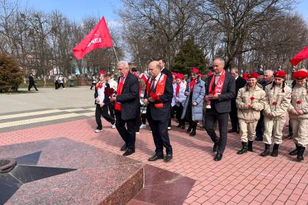 Краснодарский край, Белореченск. Коммунисты Краснодарского края и Республики Адыгея почтили память И.В. Сталина
