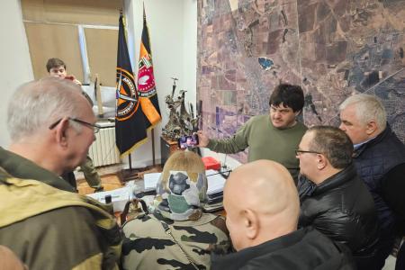 Делегация во главе с К.К. Тайсаевым работает в Донецкой Народной Республике